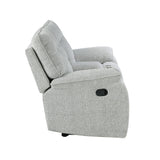 Chablis - Reclining Console Loveseat - Mist Gray