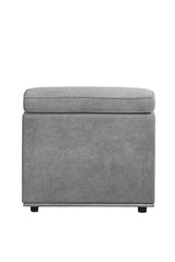 Alwin - Modular Armless Chair - Dark Gray Fabric