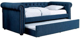 ALEXANDRE Teal Twin Daybed w/ Trundle