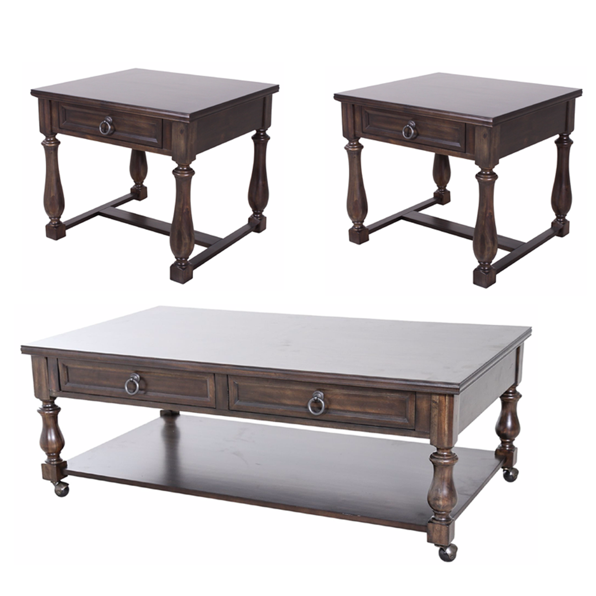 Alley Charcoal 3-PC Occasional Set