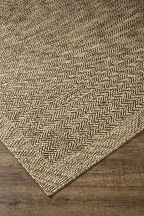 ALVEN 5' x 8' Beige/Brown Rug