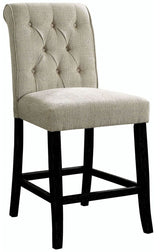 Amir Beige Counter Height Scrolled Chair
