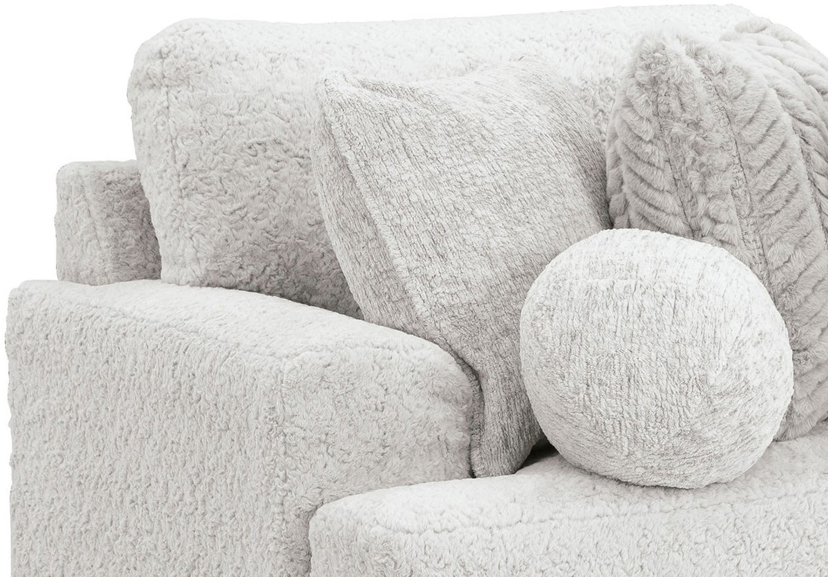 ANDROMEDA Arctic-Fox Luxury Plush 156" x 113" Sectional with Chaise