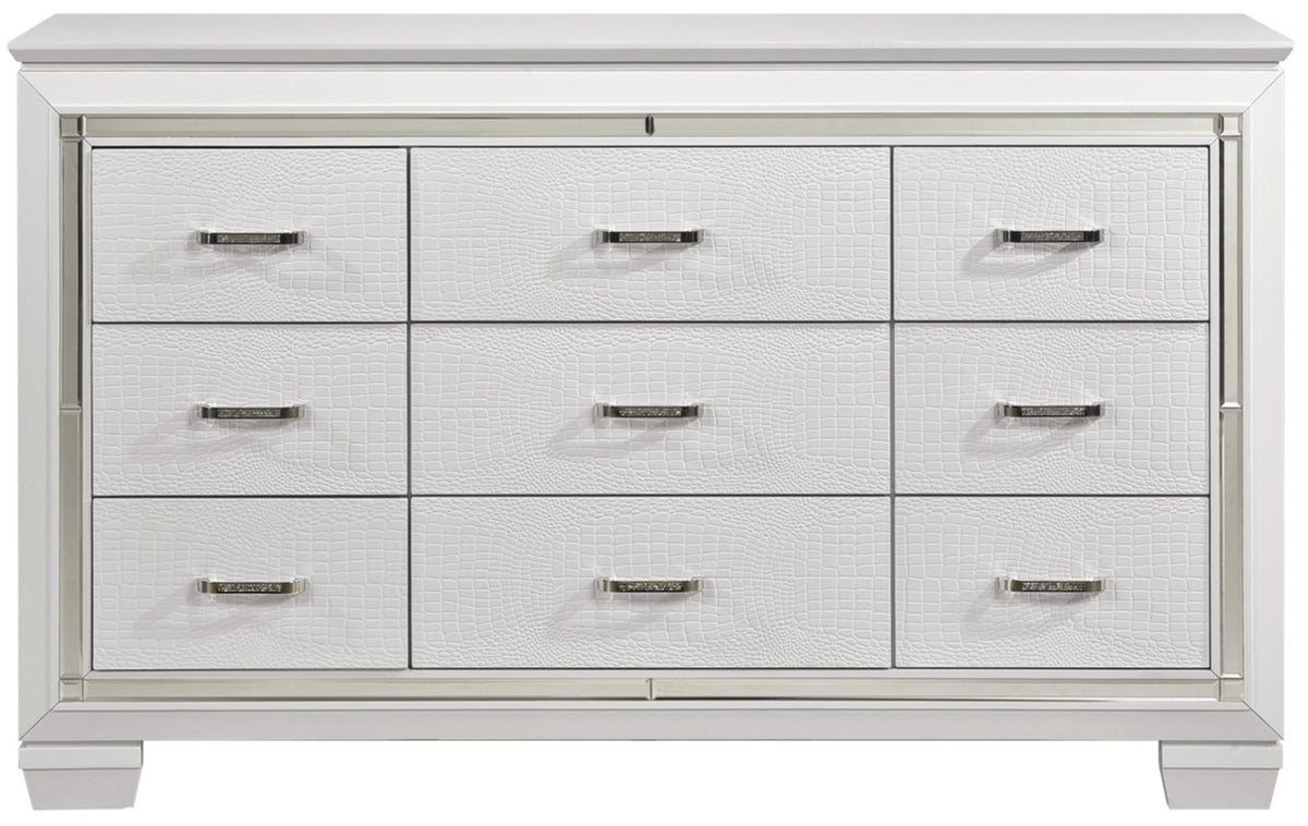 ANNIE White LED Lighted Bedroom set
