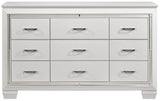 ANNIE White LED Lighted Bedroom set