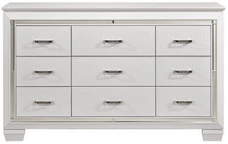 ANNIE White LED Lighted Bedroom set