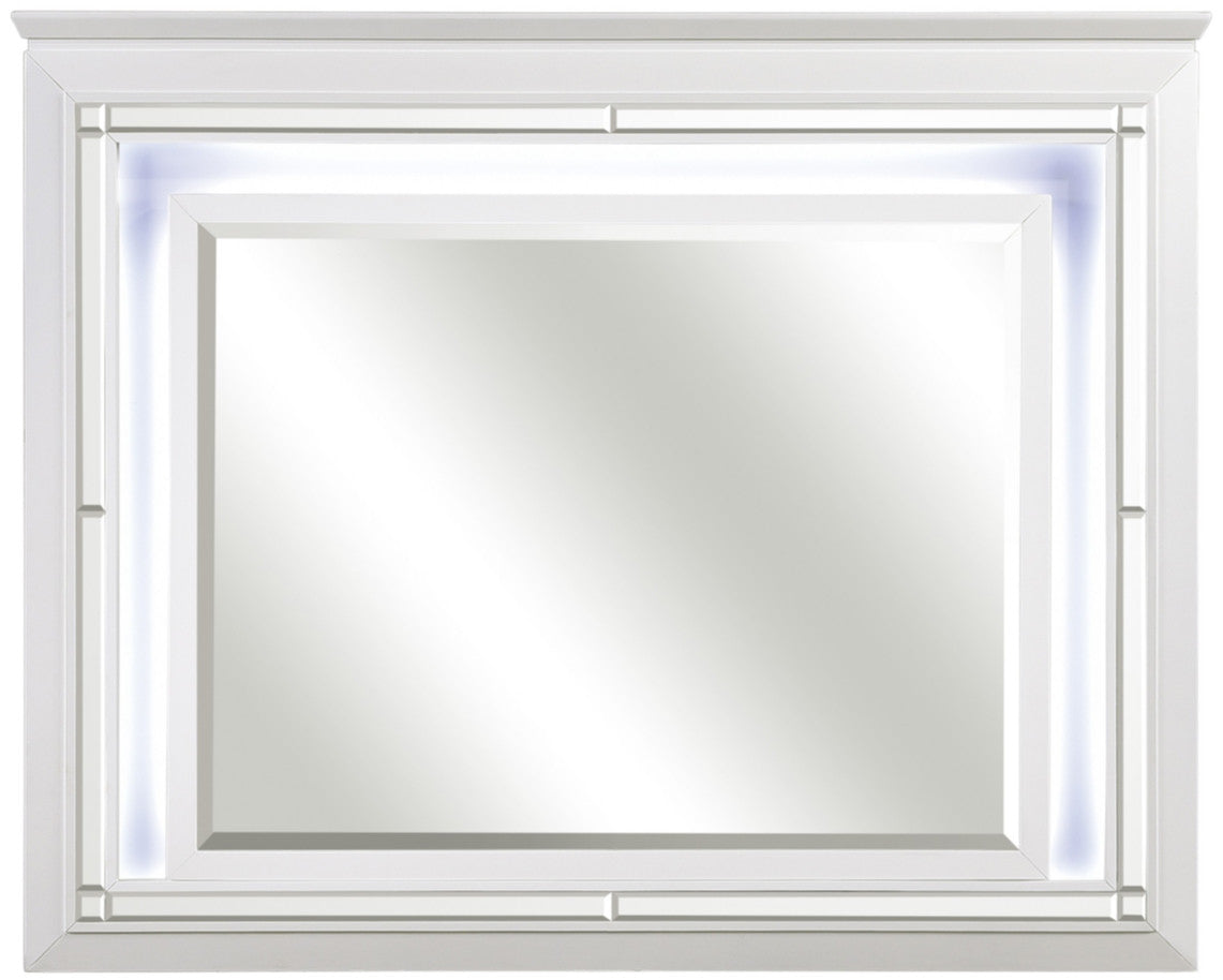 ANNIE White LED Lighted Bedroom set