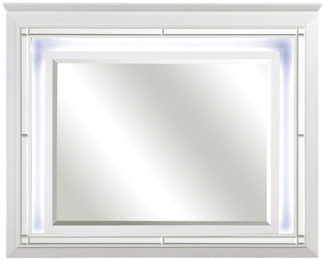 ANNIE White LED Lighted Bedroom set