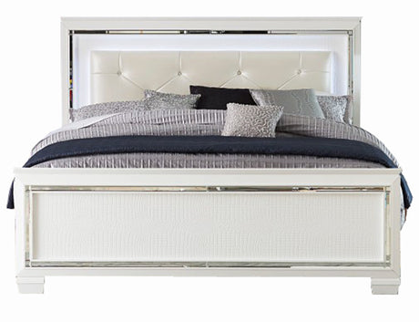 ANNIE White LED Lighted Bedroom set
