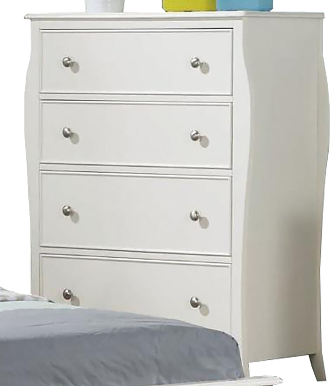 Ayliana White 4 Drawer Chest