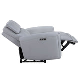 Jeromie - Power Motion Loveseat With USB Port - Gray Synthetic Leather