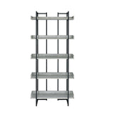 Preston - 2 Piece Desk And Bookshelf Set - Gray