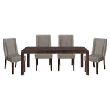 Kavanaugh - 5 Piece Dining Room Set (Table & 4 Side Chairs) - Dark Brown / Gray