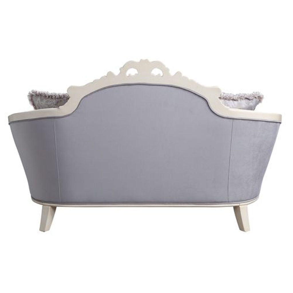Galelvith - Loveseat With 4 Pillows - Gray Fabric