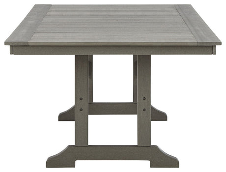 Visola - RECT Dining Table w/Umb OPT - Gray
