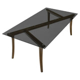 Danzel - Dining Table With Glass Top - Vintage Oak