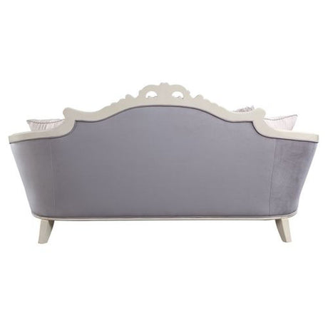 Galelvith - Sofa With 6 Pillows - Gray Fabric