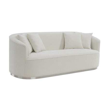 Odette - Sofa With 4 Pillows - Beige Chenille