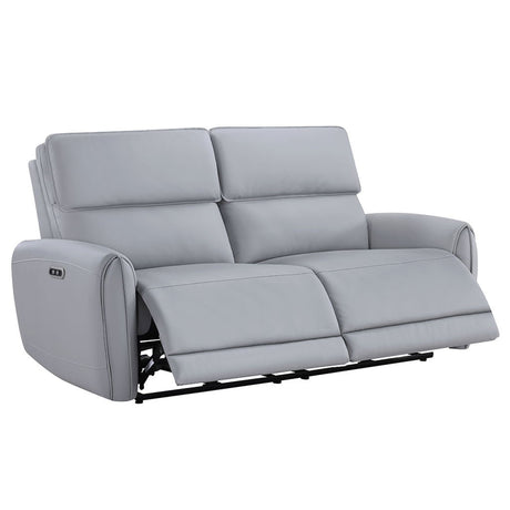 Jeromie - Power Motion Sofa With USB Port - Gray Synthetic Leather