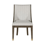 Griffin - Arm Chair (Set of 2) - Pearl Silver / Dark Brown