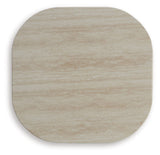 Kimora - Square End Table - Beige / Dark Brown