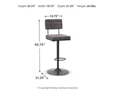 Strumford - Tall Swivel Barstool (Set of 2)