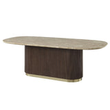 Clayten - Dining Table With Natural Marble Top