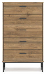 Deanlow - Five Drawer Chest - Honey