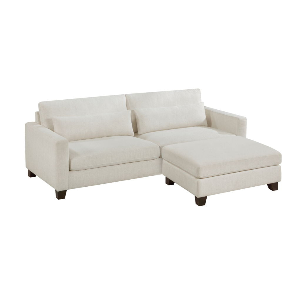 Zeke - 2 Piece Set (Sofa & Ottoman) - White