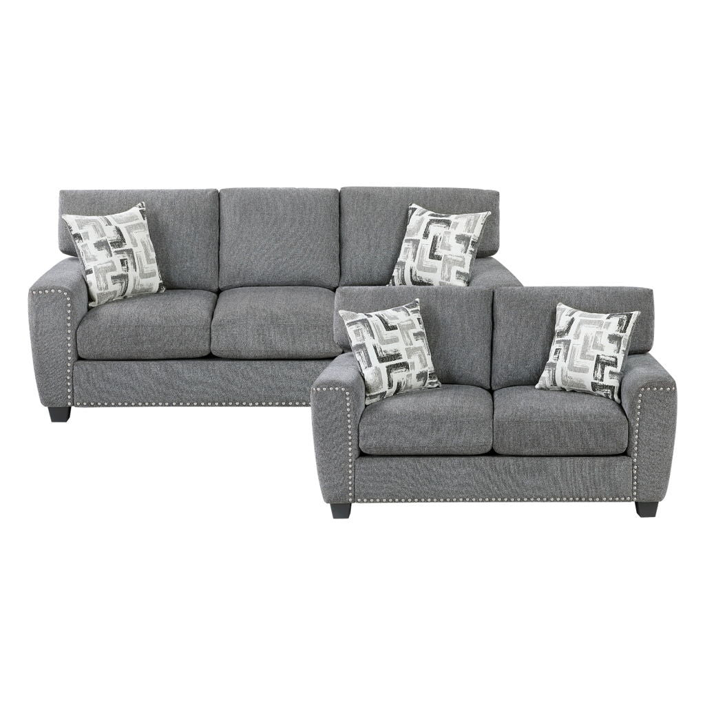 Isabel - Sofa & Loveseat - Dark Gray