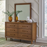 Lyncott - Dresser And Mirror - Brown