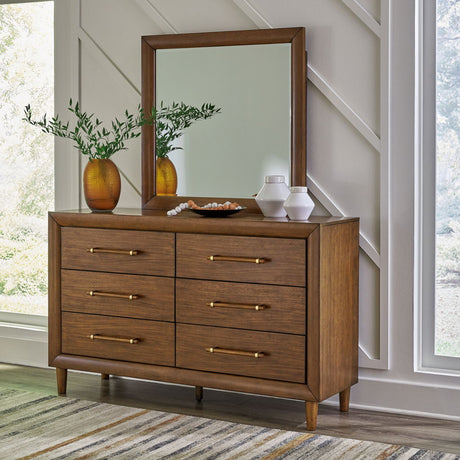 Lyncott - Dresser And Mirror - Brown