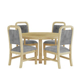 Ridgemont - 5 Piece Standard Height Dining Set (Round Table And Four Chairs) - Natural