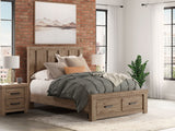 Oliandon - Panel Storage Bed