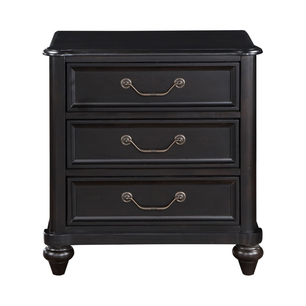 Herman - Nightstand - Charcoal Brown