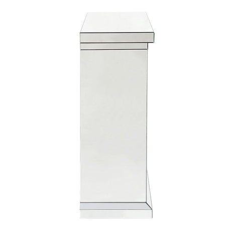 Noralie - 40" Fireplace - Mirrored & Faux Diamonds