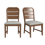 Glinda - Fabric Dining Side Chair (Set of 2) - Brown / Light Gray