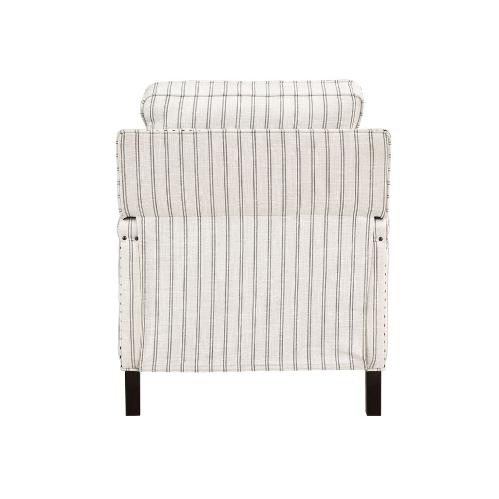 Landrum - Push Back Reclining Chair - White / Gray