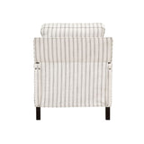 Landrum - Push Back Reclining Chair - White / Gray