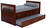 BAYCREEK Merlot Trundle Bed with Drawers