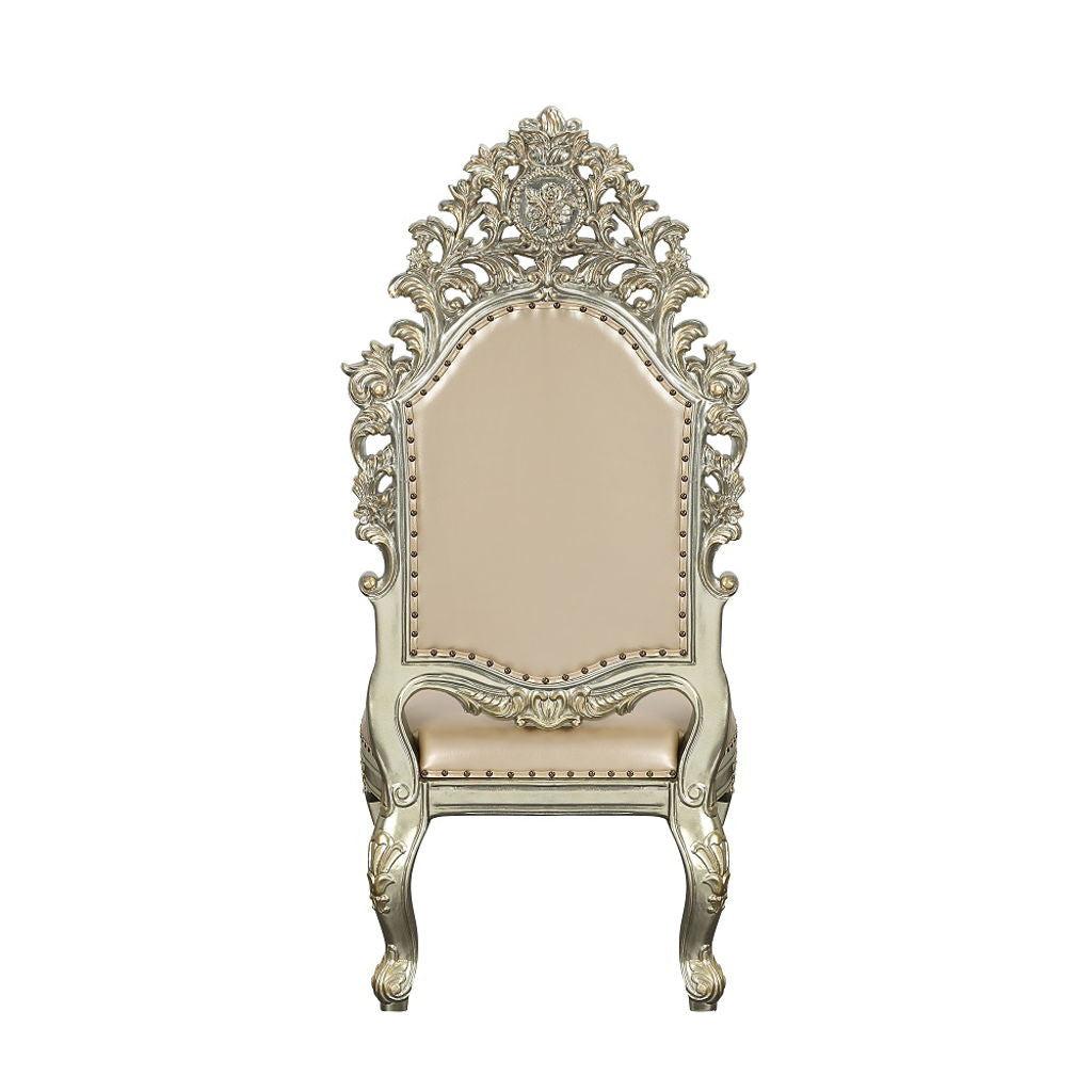 Sorina - Side Chair (Set of 2) - Synthetic Leather & Antique Gold