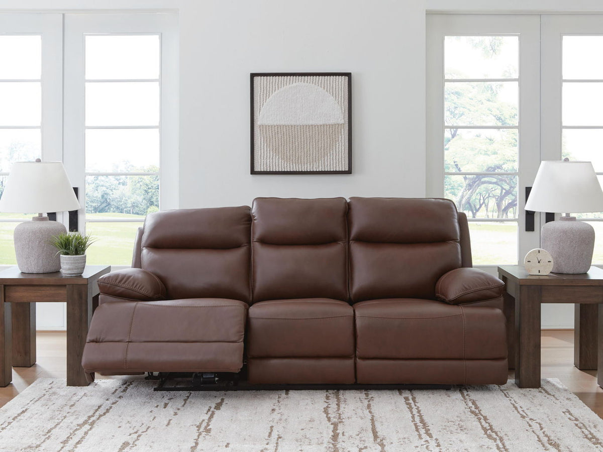 Vonryan - Power Reclining Sofa With Adj Headrest - Tobacco
