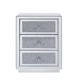 Noralie - 26" Accent Table - Mirrored, Faux Diamonds