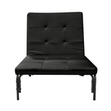 Senon - Adjustable Chair Futon - Silver & Black