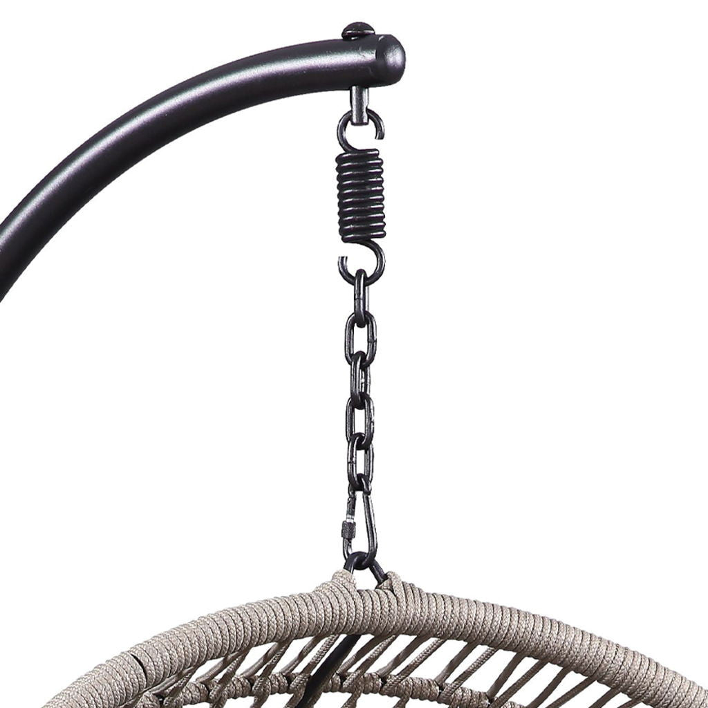 Vasant - Hanging Chair - Beige Fabric & Rope