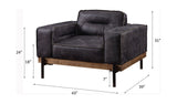 Silchester - Chair - Antique Ebony Top Grain Leather