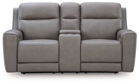 5Z-Comfort - Relaxation - Power Reclining Loveseat with Console / Adj Headrest