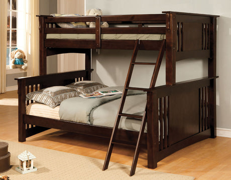 BEAR CREEK Dark Walnut Twin/Full Bunkbed