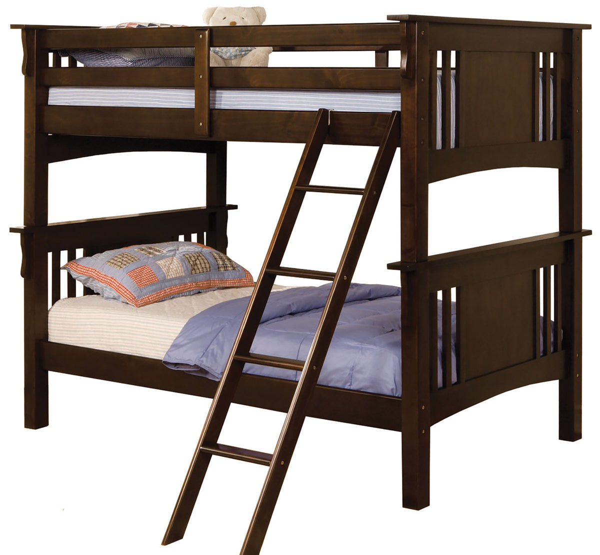 BEAR CREEK Dark Walnut Twin/Twin Bunkbed