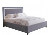 Cordoba Grey Fabric Storage Platfrom Bed